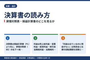 決算書の読み方を10分で。貸借対照表・損益計算書を見る順番と金融機関が見る箇所