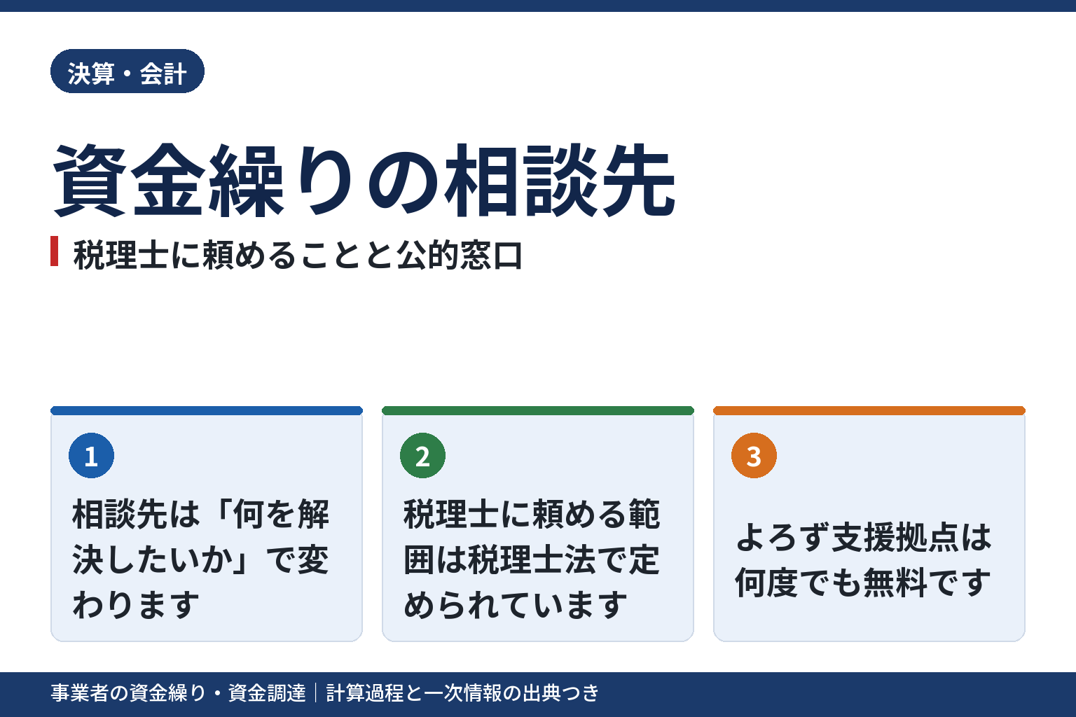 資金繰りは税理士に相談していい？頼めること・頼めないことと相談先の振り分け方